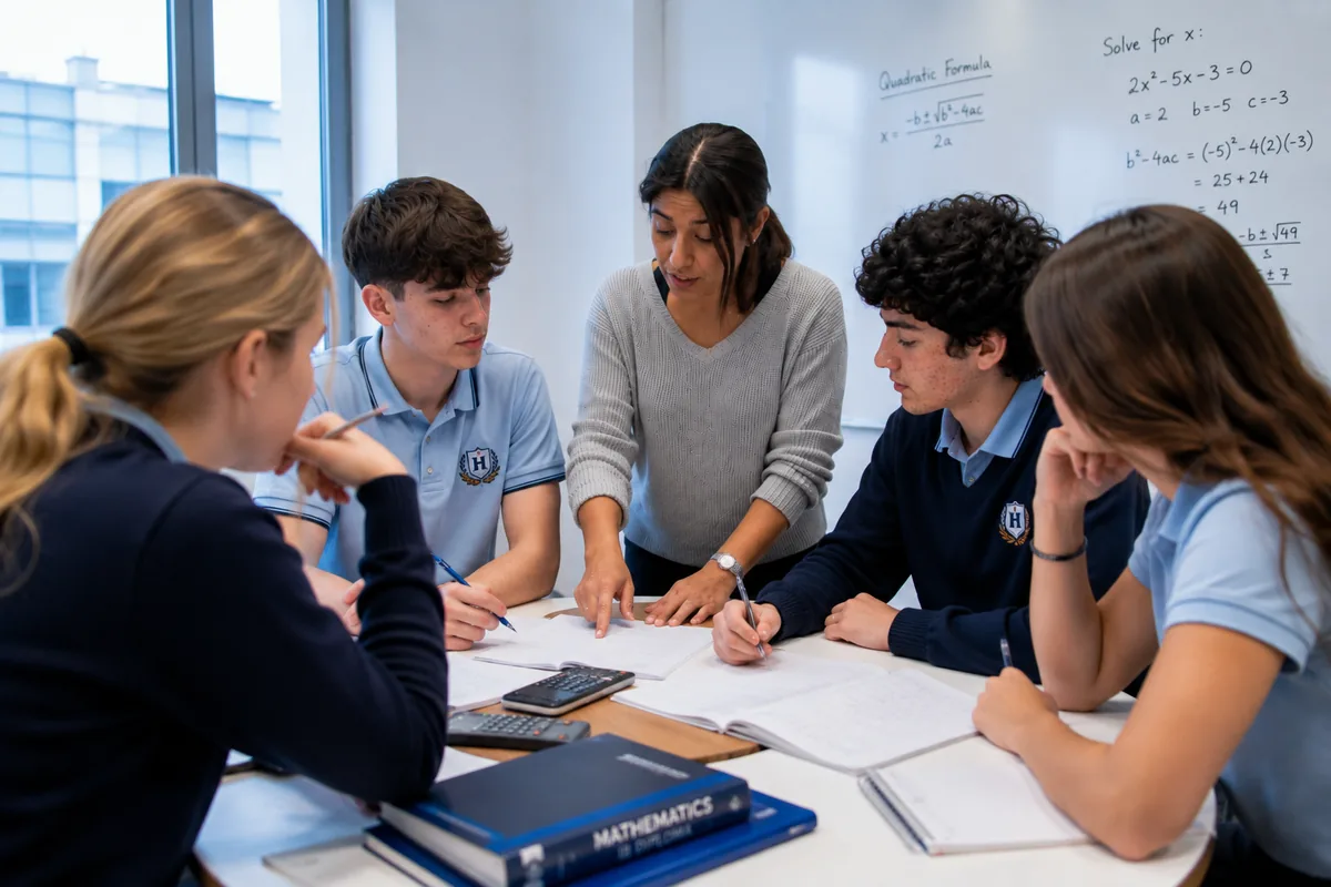 Small-group MYP & IB Diploma lesson at Think Ahead Academy
